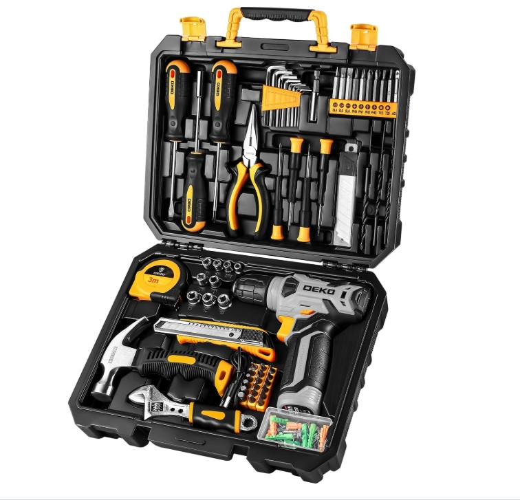 DEKOPRO 126-Piece Power Tool Combo Kit for DIY