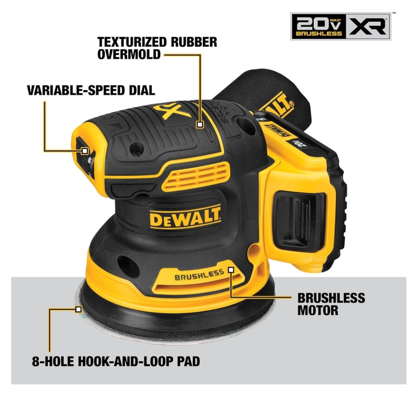 DEWALT 20V MAX Sander features